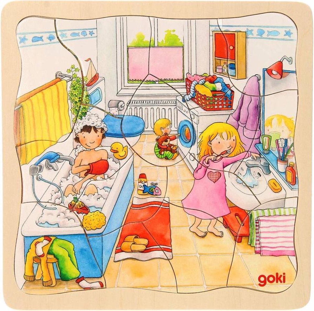 Goki Mijn DAG 4 Lagen Puzzel 46 Delig