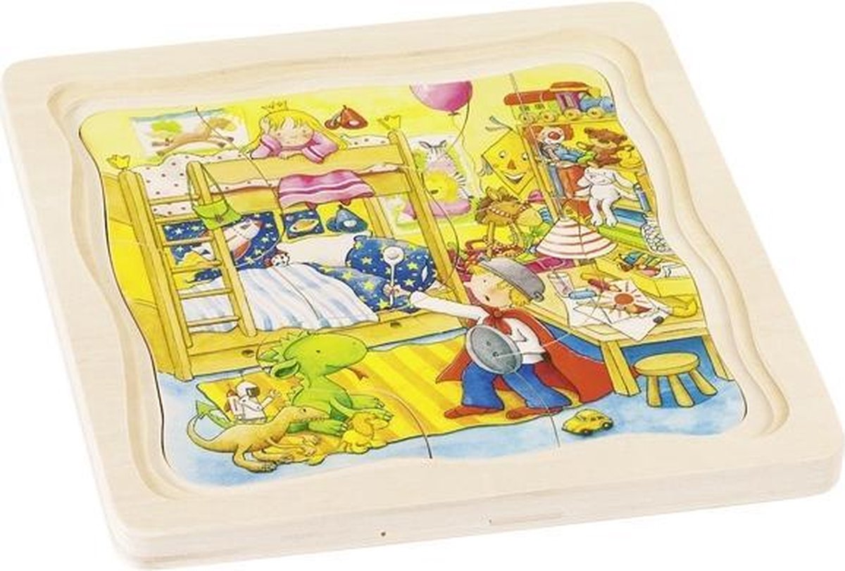 Goki Mijn DAG 4 Lagen Puzzel 46 Delig