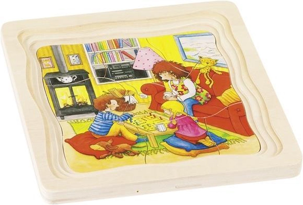 Goki Mijn DAG 4 Lagen Puzzel 46 Delig