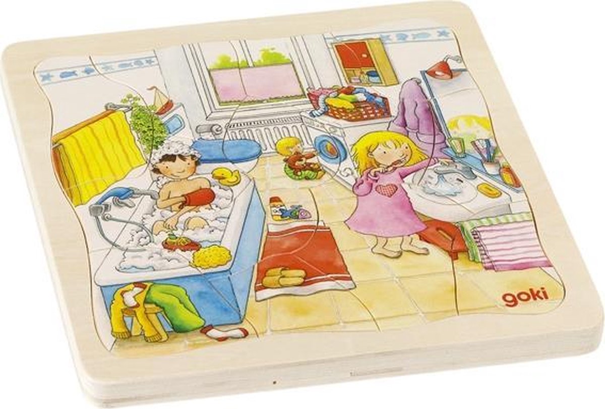 Goki Mijn DAG 4 Lagen Puzzel 46 Delig