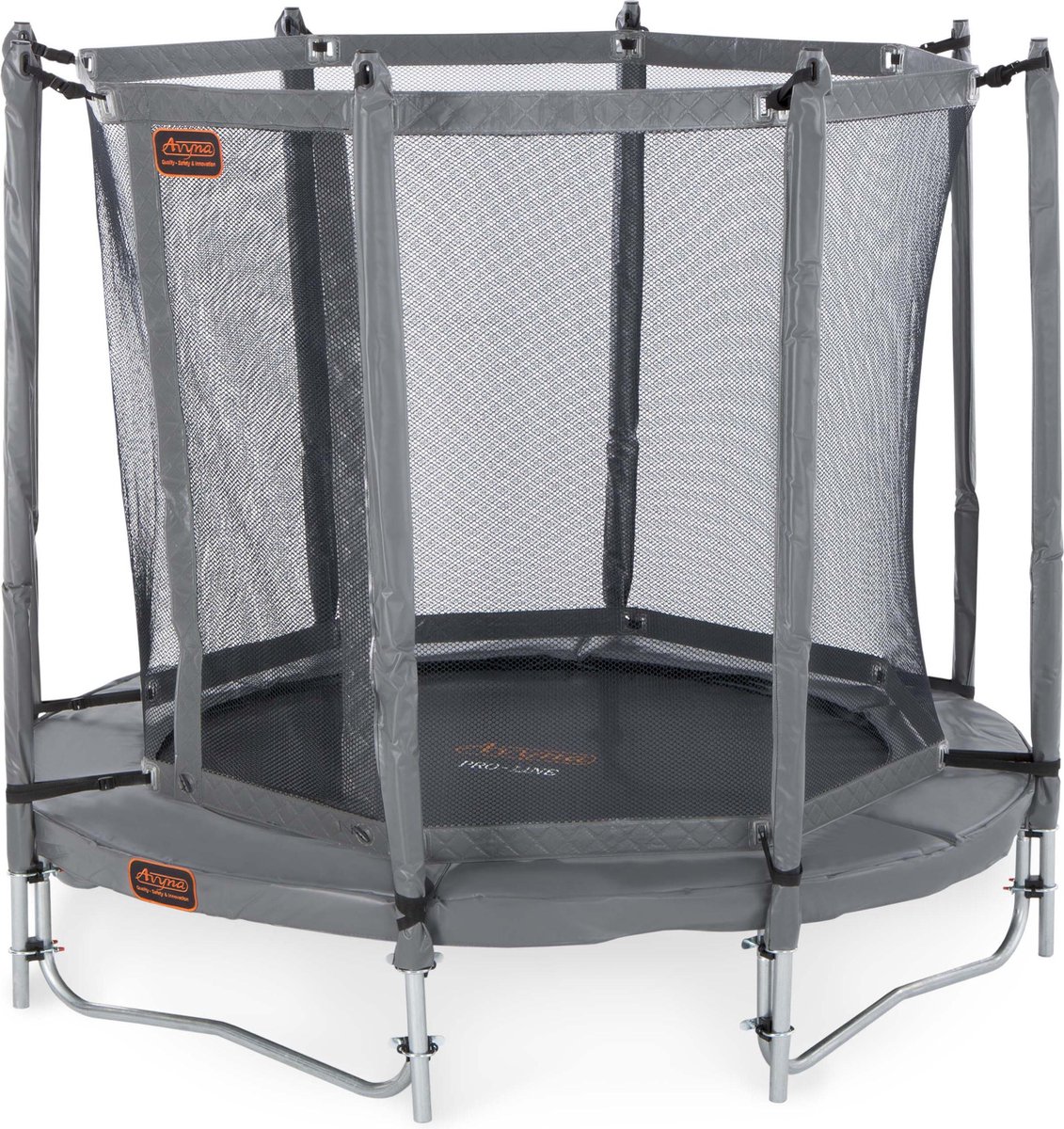 Avyna Pro-line 06 Ronde Trampoline ø200 Cm, Net Boven, Ladder, - Grijs