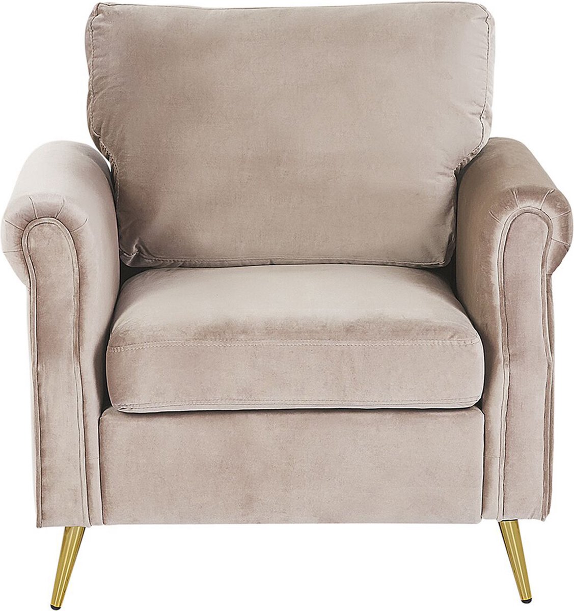 Beliani Vietas Fauteuil Fluweel 62 X 85 Cm - Beige