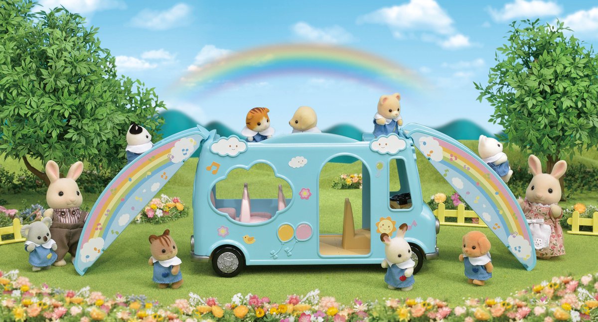 Sylvanian Families Regenboog Babybus 5317 - Blauw