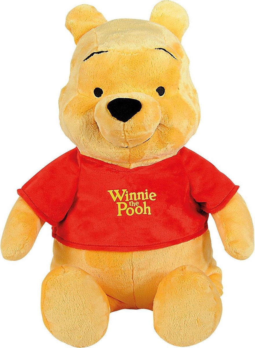 Nicotoy knuffel Winnie the Pooh 61 cm pluche/rood - Geel