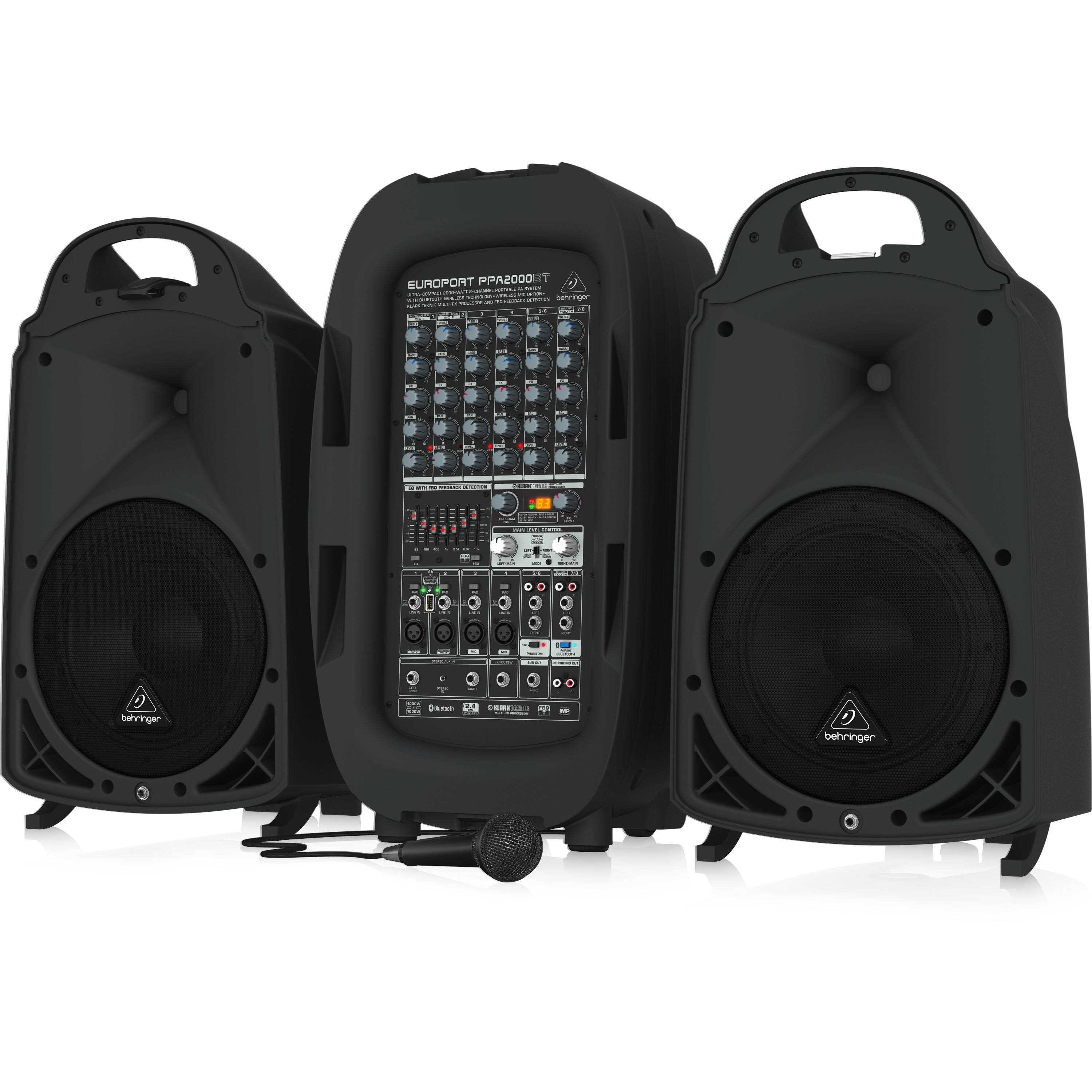 Behringer PPA2000BT portable PA speakerset
