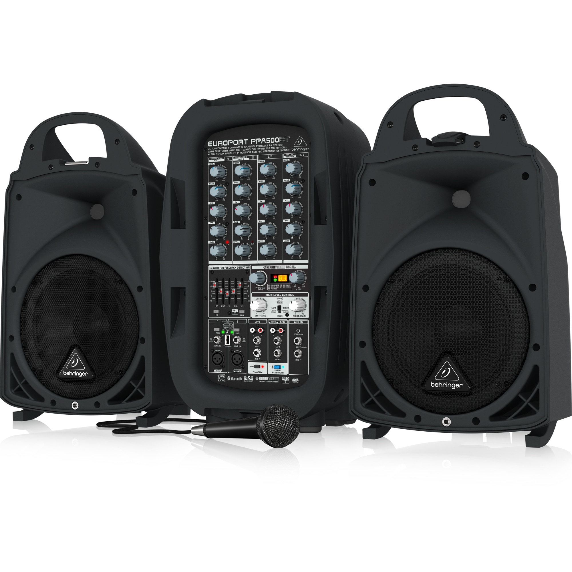 Behringer PPA500BT portable PA speakerset