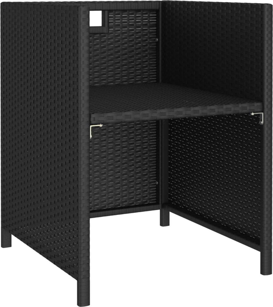 Vidaxl 6-delige Tuinset Poly Rattan En Acaciahout - Zwart
