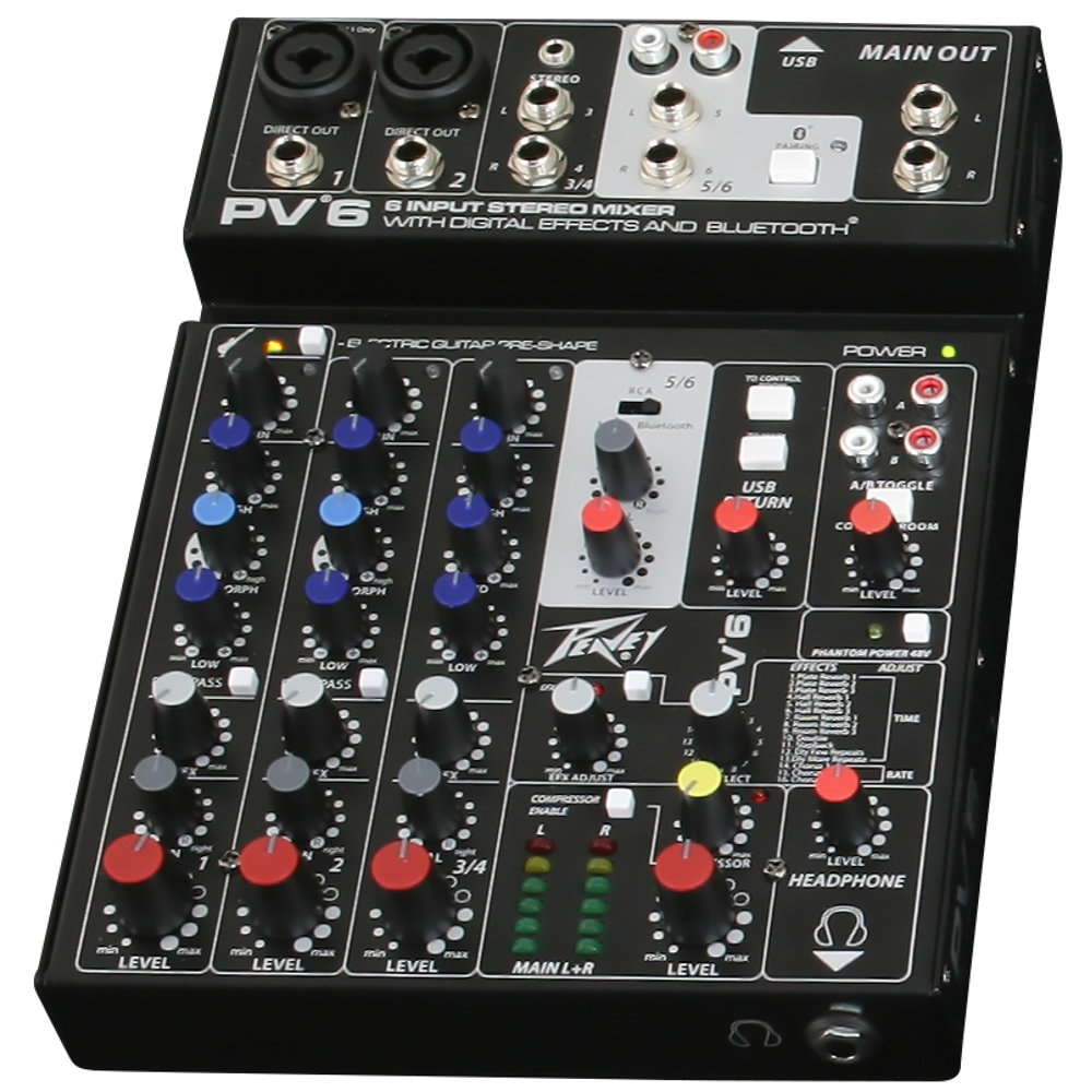 Peavey PV-6-BT mengpaneel 6-kanaals