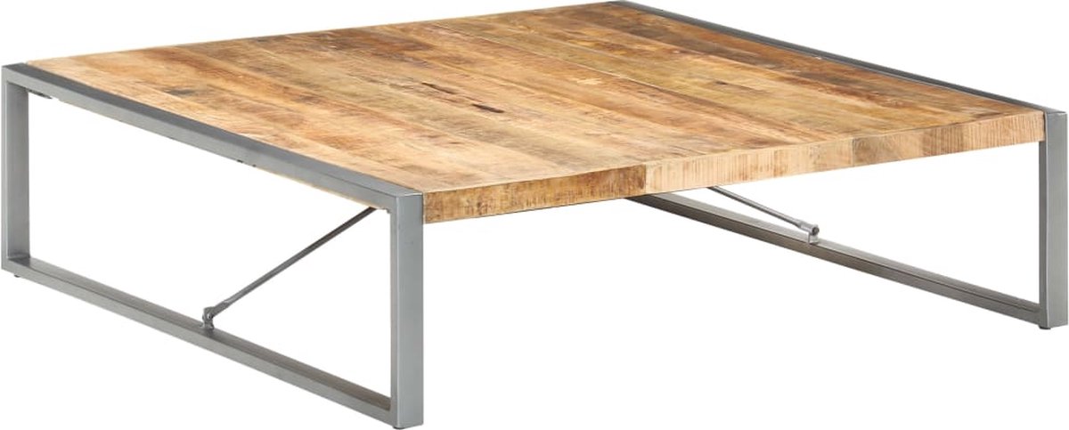 Vidaxl Salontafel 140x140x40 Cm Ruw Mangohout - Bruin