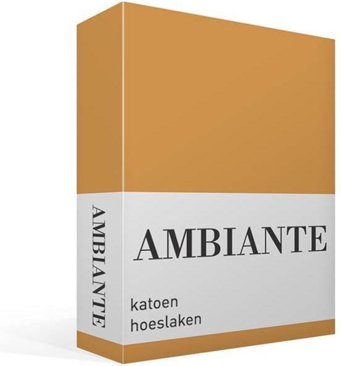 AMBIANTE Hoeslaken Katoen Ochre-lits-jumeaux (180x200 Cm) - Geel