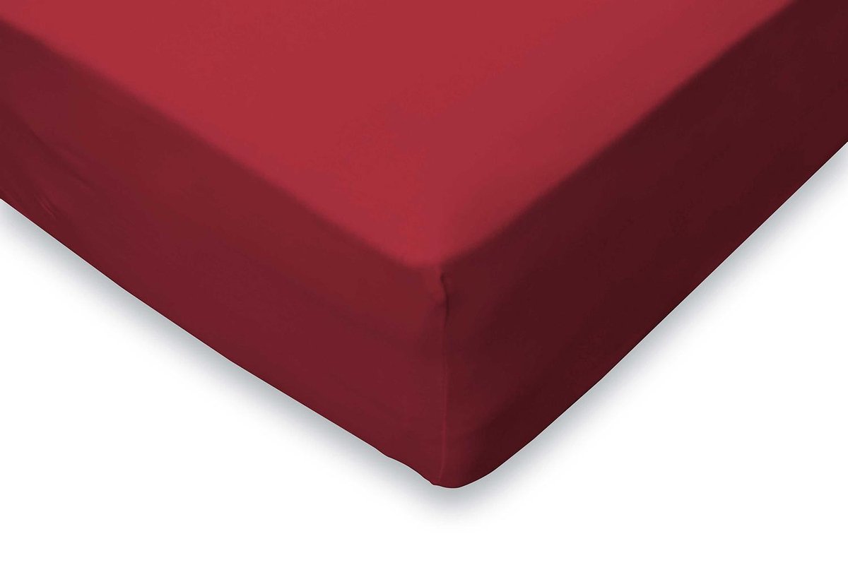 Elegance Hoeslaken Jersey Katoen Stretch 35cm Hoge Hoek - 140x210/220cm - Rood