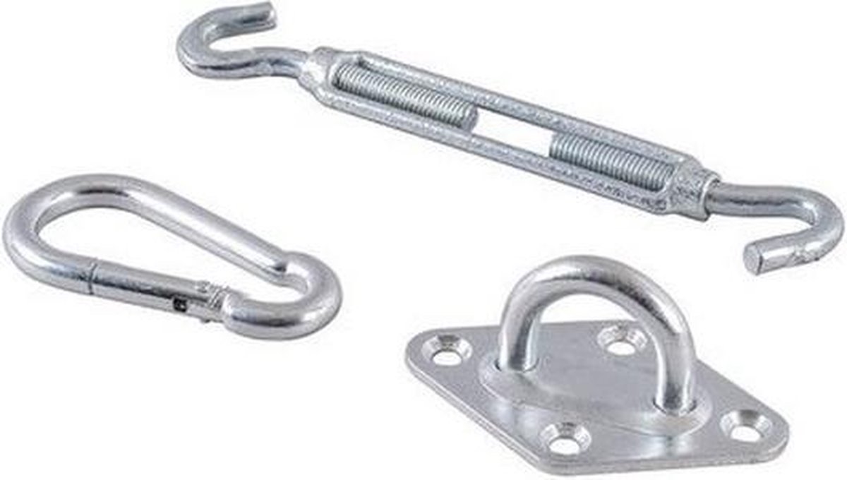 Schaduwdoek/zonnescherm Driehoek 3 Meter Inclusief Ophangaccessoires - Grijs