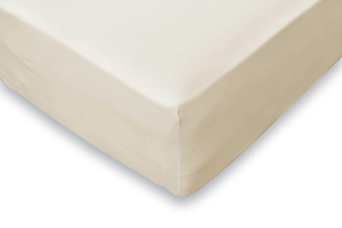 Elegance Hoeslaken Jersey Katoen Stretch 35cm Hoge Hoek - Ecru 140x210/220cm - Beige