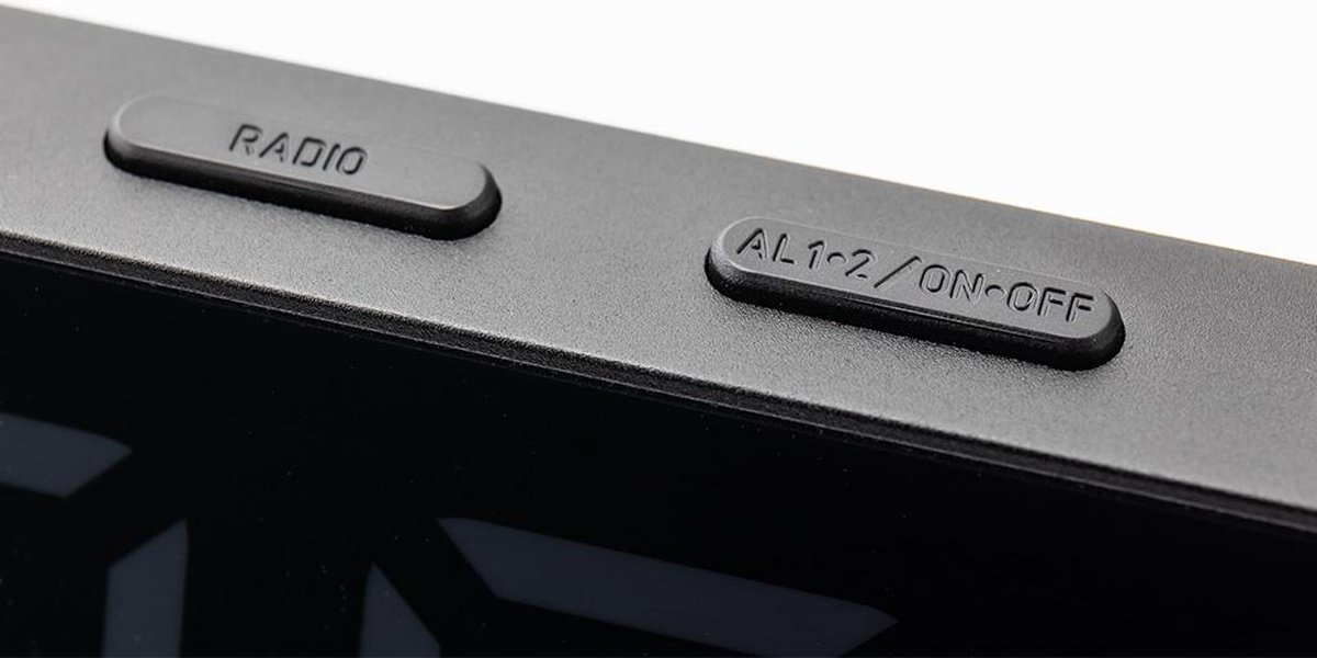 Caliber Wekkerradio Met Fm-radio, Temperatuur- En Luchtvochtigheidsmeter - Zwart