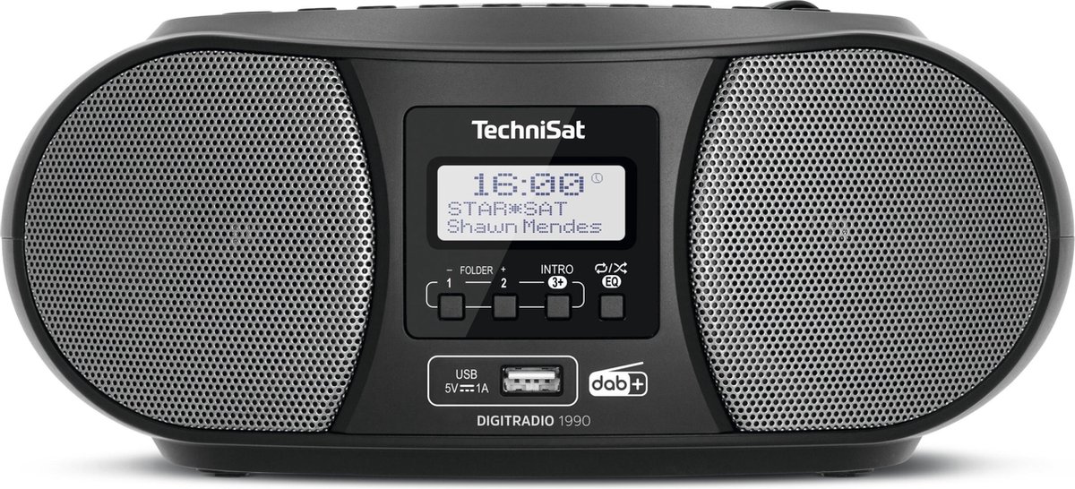 TechniSat Digitradio 1990 - Draagbare Dab+ Radio Met Cd Speler - - Zwart