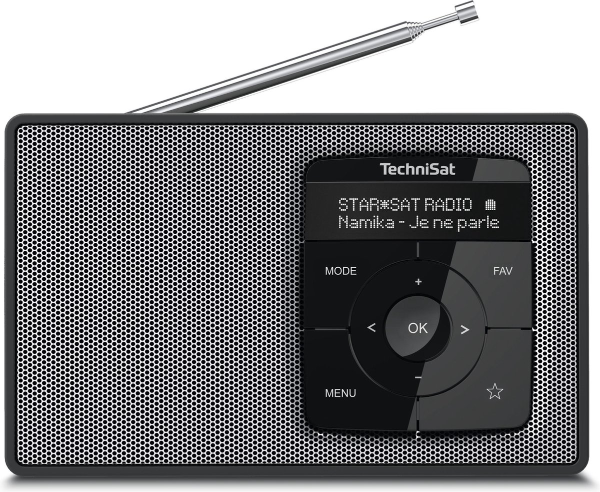 TechniSat Digitradio 2 Mono - Draagbare Dab+ Radio -/zilver - Zwart