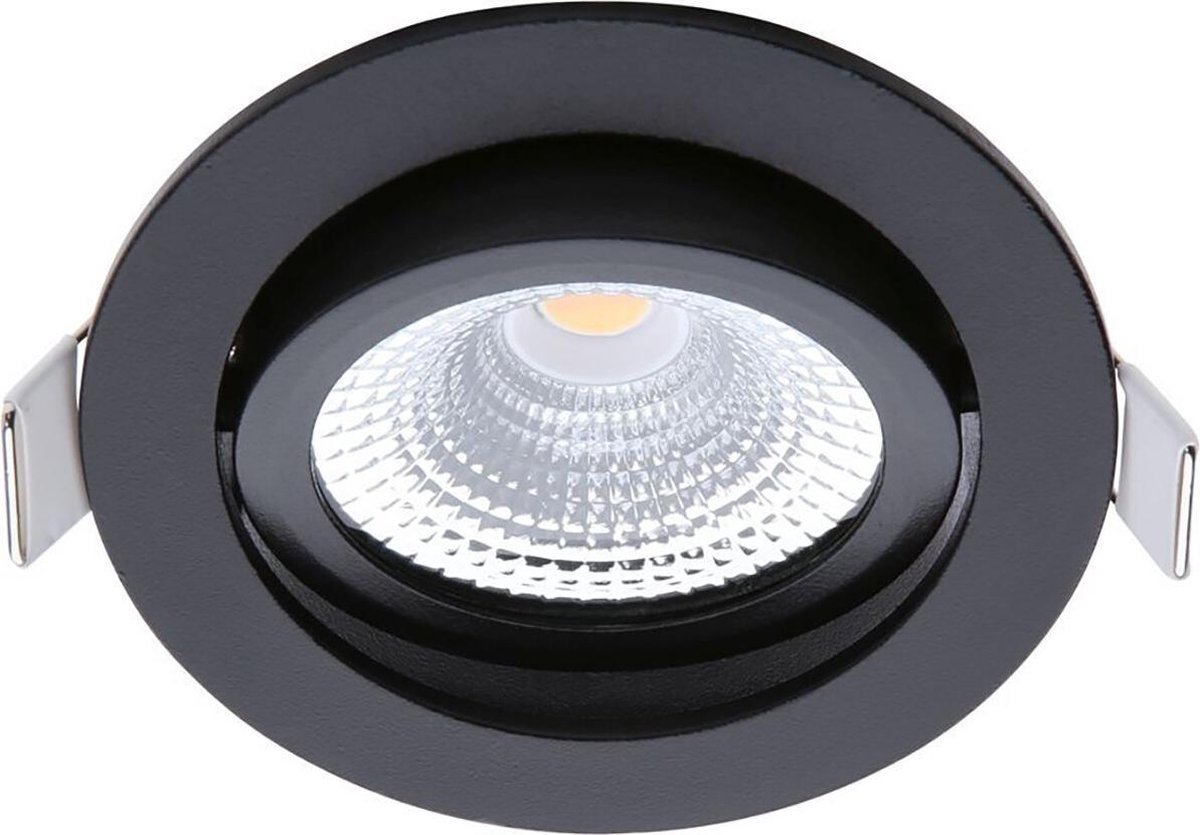 EcoDim - Led Spot - Inbouwspot - Ed-10029 - 5w - Waterdicht Ip54 - Dimbaar - Warm Wit 2700k - Mat - Aluminium - - Zwart