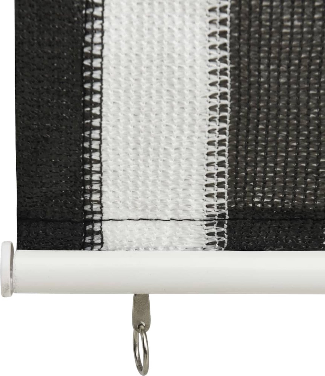 Vidaxl Rolgordijn Voor Buiten Gestreept 60x140 Cm Antraciet En - Grijs