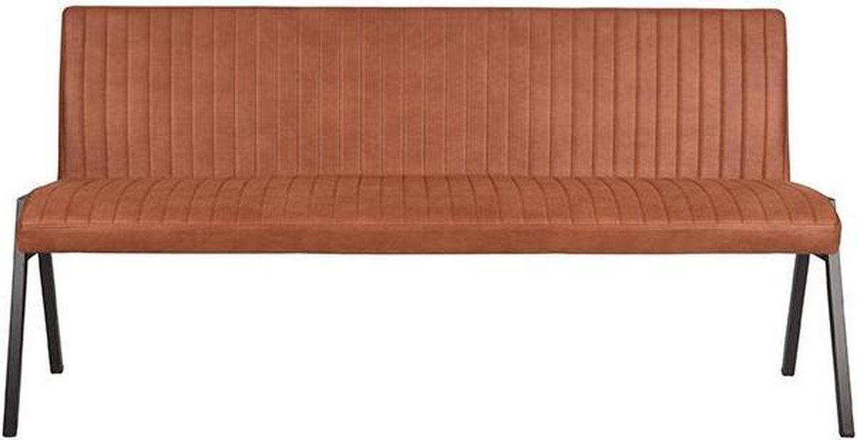 LABEL51 Eetkamerbank Matz - Cognac - Microfiber - 175 Cm - Bruin