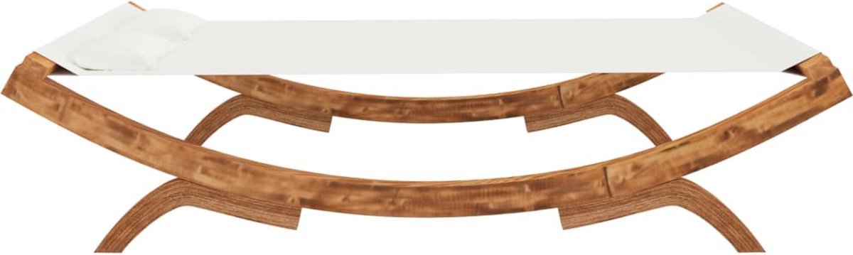 Vidaxl Hangmat 165x188,5x46 Cm Massief Vurenhout Crèmekleurig
