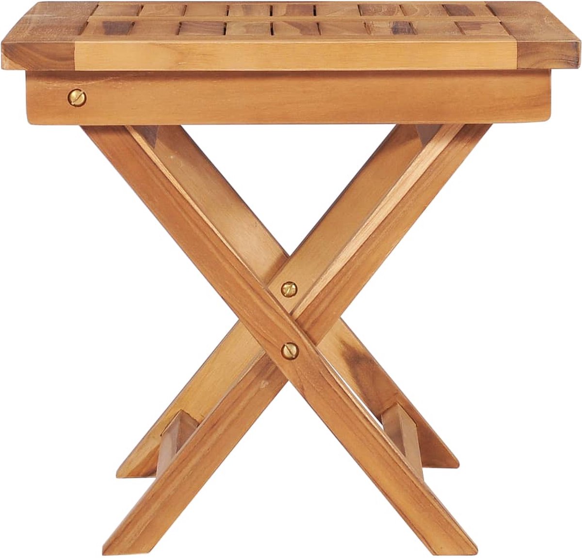 Vidaxl Ligbedden 2 St Met Tafel Massief Teakhout - Bruin