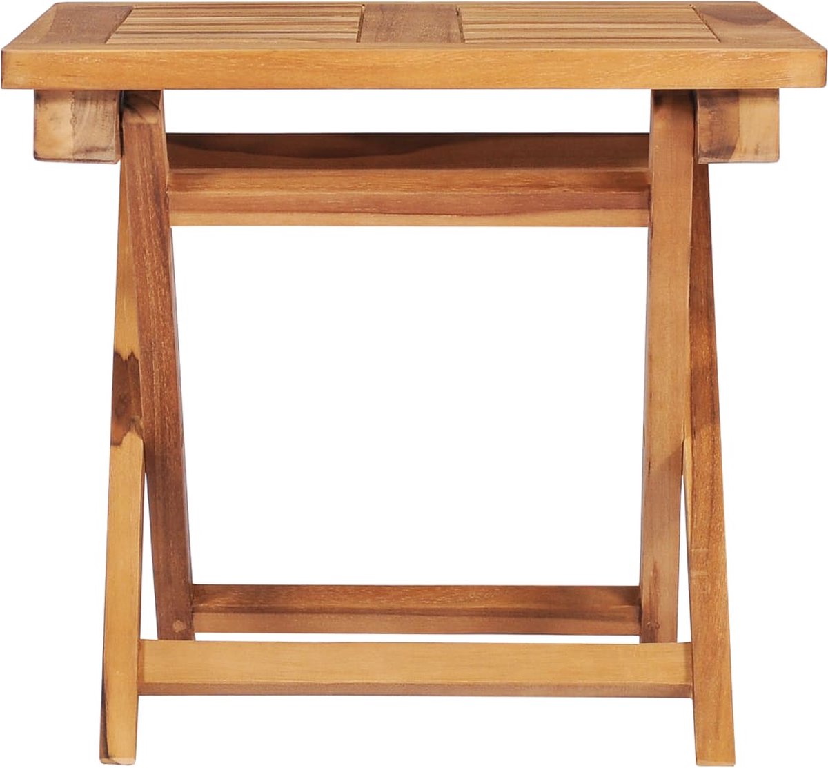 Vidaxl Ligbedden 2 St Met Tafel Massief Teakhout - Bruin