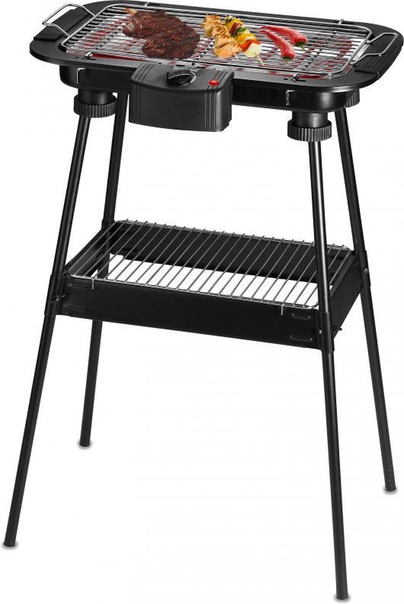 TECHWOOD Elektrische Barbecue Op Statief - Tafelbarbecue 2-in-1 - Zwart