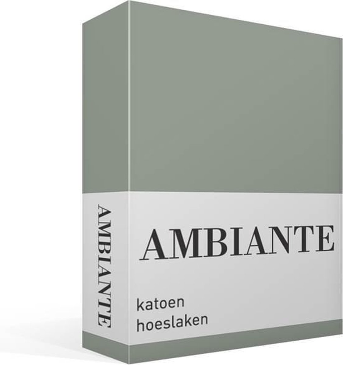 AMBIANTE Hoeslaken Katoen Green-lits-jumeaux (160x200 Cm) - Groen