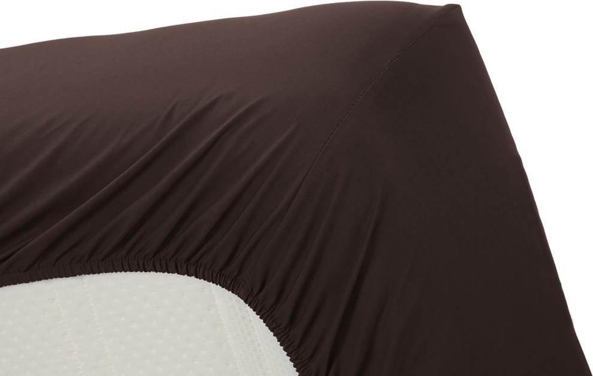 AMBIANTE Hoeslaken Katoen Brown-lits-jumeaux (160x200 Cm) - Bruin