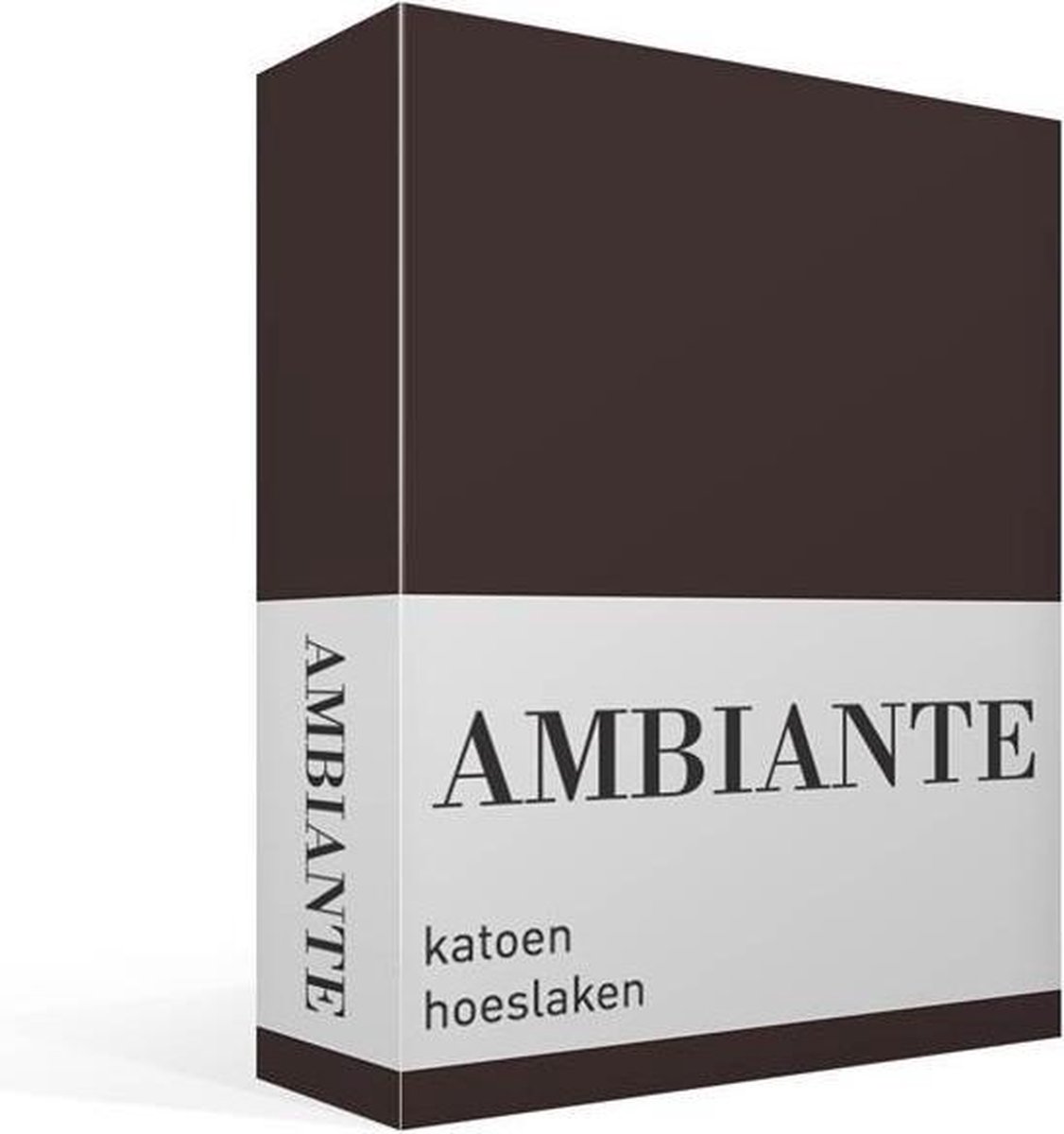 AMBIANTE Hoeslaken Katoen Brown-lits-jumeaux (180x200 Cm) - Bruin
