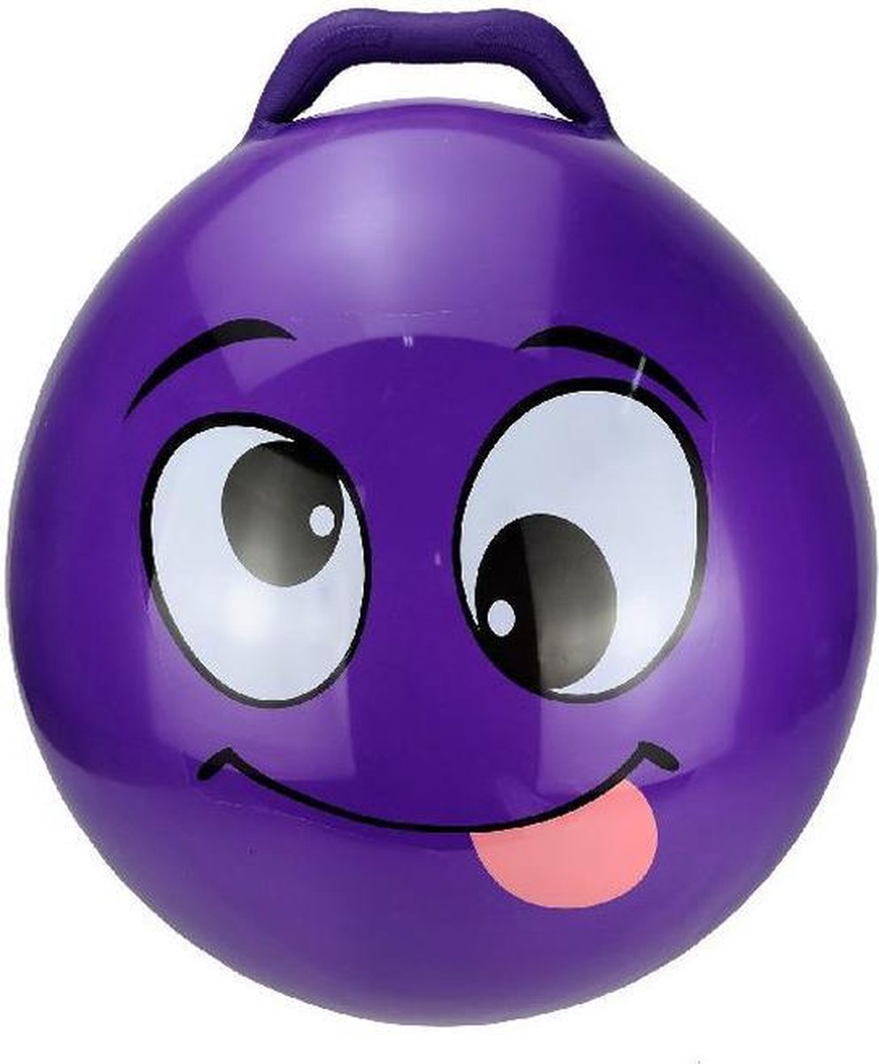 Skippybal Smiley Voor Kinderen 55 Cm - Zomer Buiten Speelgoed - Paars