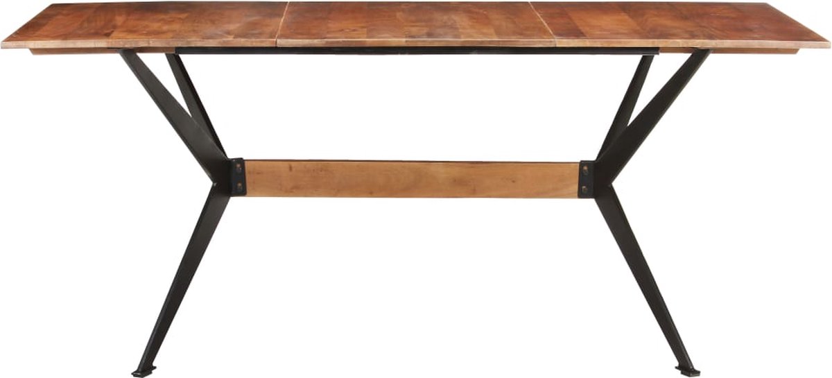 Vidaxl Eettafel 180x90x76 Cm Massief Mangohout - Bruin