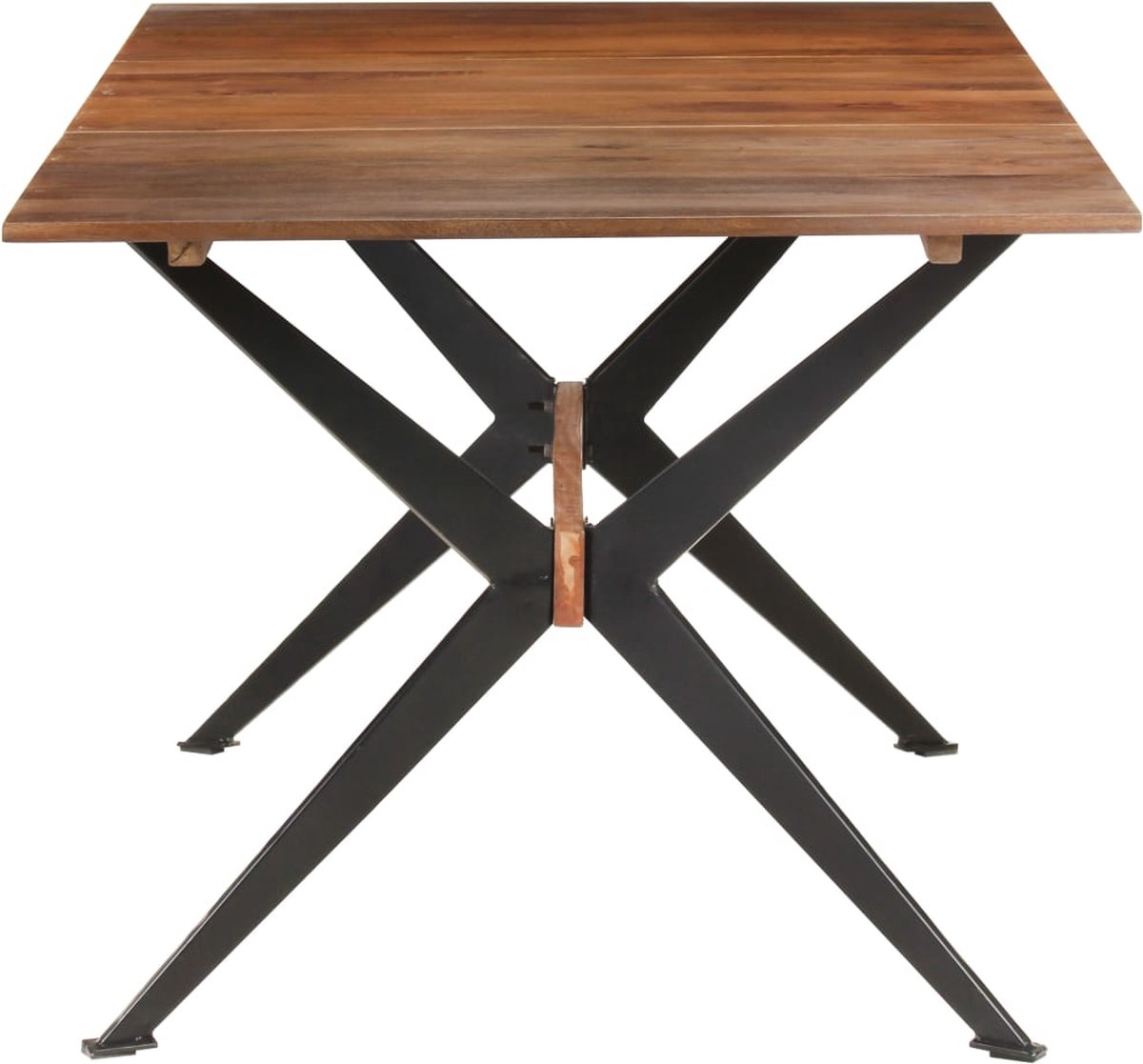 Vidaxl Eettafel 180x90x76 Cm Massief Mangohout - Bruin