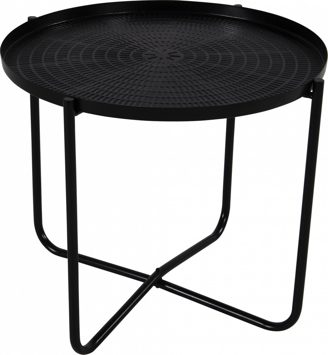 Lesli Living Set Van 2x Stuks Ronde Bijzettafel/plantenstandaard 35 En 50 Cm - Plantenhouder/plantentafel/oppottafel - Zwart