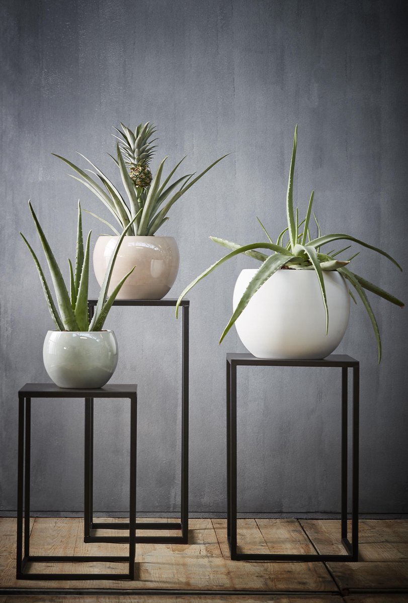 Mica Decorations Set Van 2x Bijzettafels Goa Vierkant Metaal 36/42 Cm - Home Deco Meubels En Tafels - Zwart