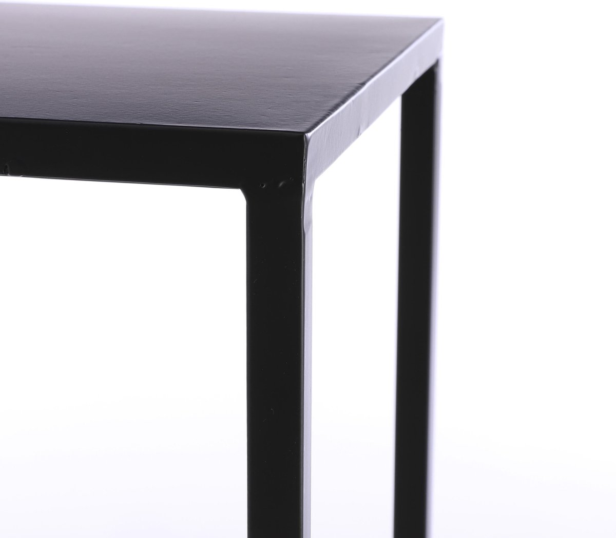 Mica Decorations Set Van 2x Bijzettafels Goa Vierkant Metaal 36/42 Cm - Home Deco Meubels En Tafels - Zwart