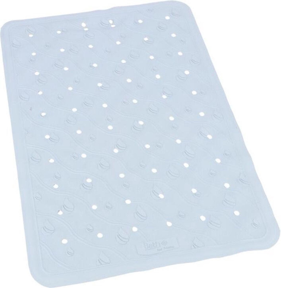 2x Lichte Anti-slip Badmatten/douchematten Set - Badkuip/douchecabine Mat - Grip Matten Voor In Douche Of Bad - Blauw