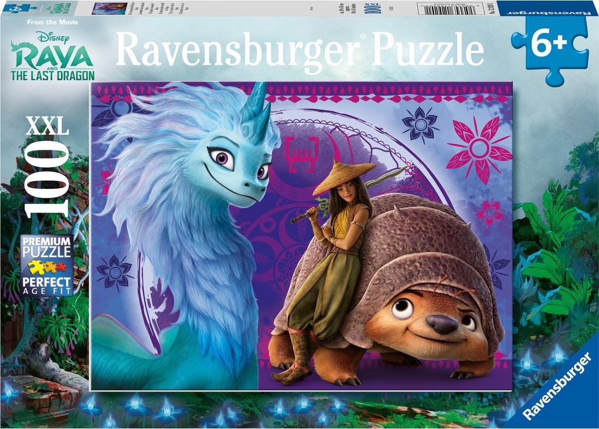 Ravensburger Puzzel 100 Stukjes Xxl - De Fantastische Wereld Van Raya / Disney Raya En De Laatste Draak