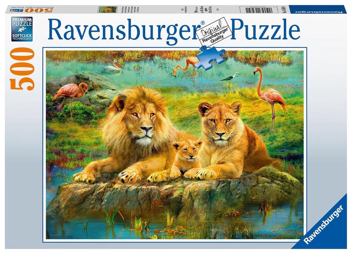 Ravensburger Puzzel 500 P - Leeuwen In De Savanne