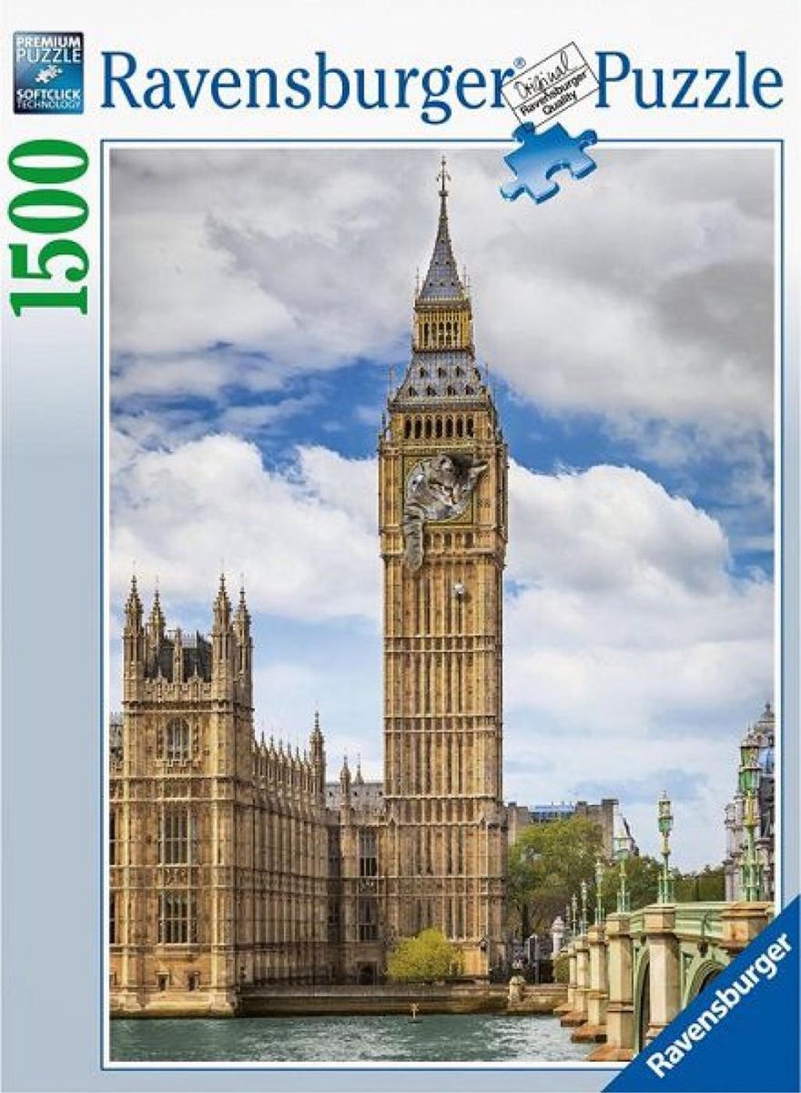Ravensburger Puzzel 1500 P - Grappige Kat Op De Big Ben