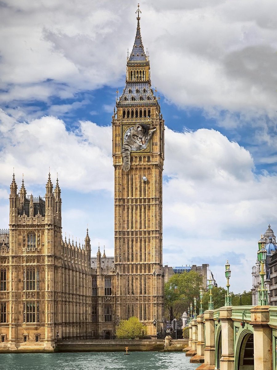Ravensburger Puzzel 1500 P - Grappige Kat Op De Big Ben