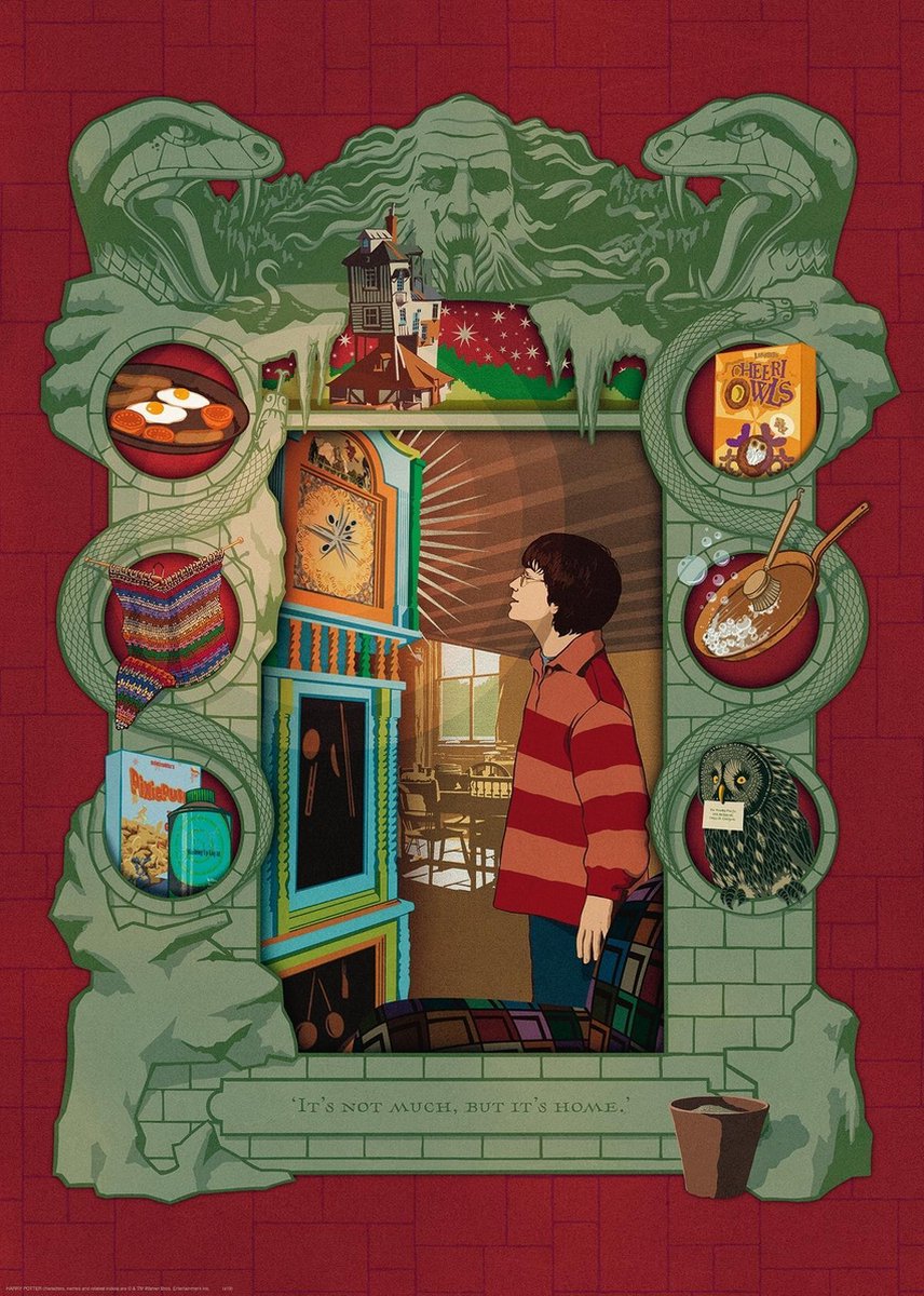 Ravensburger Puzzel 1000 P - Harry Potter Bij De Familie Weasley (Verzamel Harry Potter Minalima)