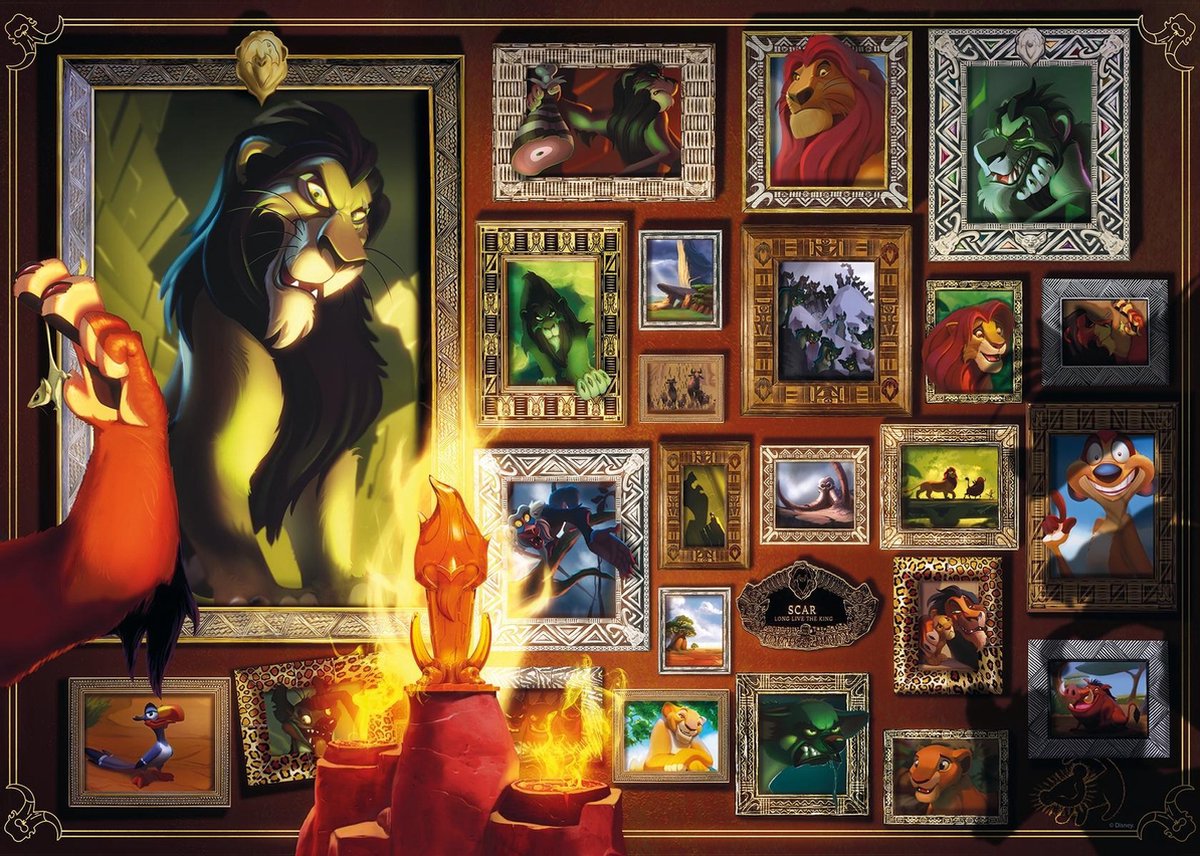 Ravensburger 1000 Stukjes Puzzel - Scar (Disney Villainous Collection)