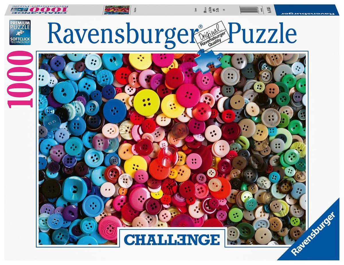 Ravensburger 1000 Stukjes Puzzel - Knopen (Uitdagingspuzzel)