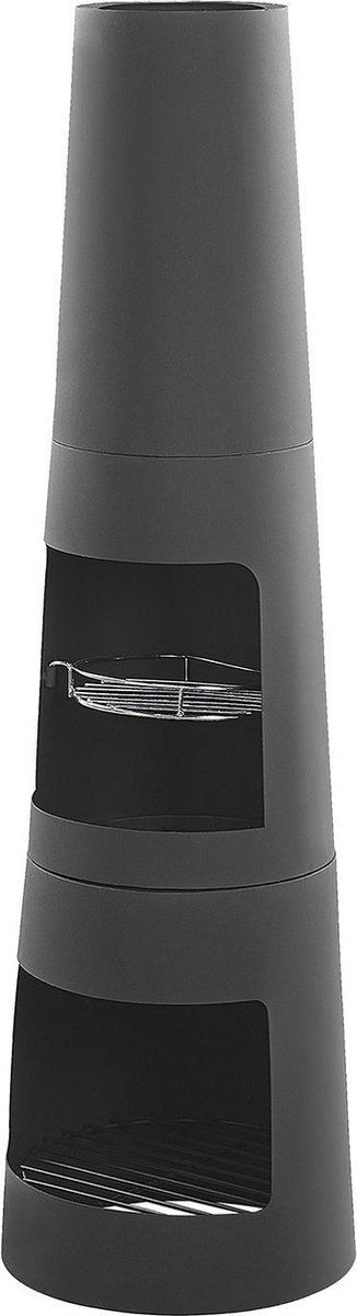 Beliani Tromen Vuurkorf Staal 35 X 35 Cm - Zwart