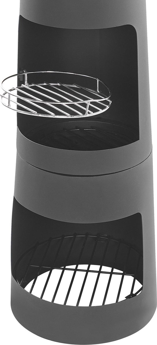 Beliani Tromen Vuurkorf Staal 35 X 35 Cm - Zwart