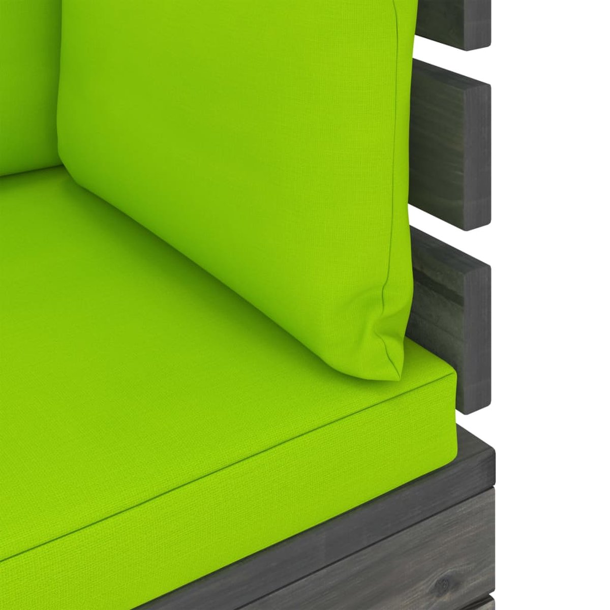 Vidaxl Tuinbank 2-zits Met Kussens Pallet Massief Grenenhout - Groen