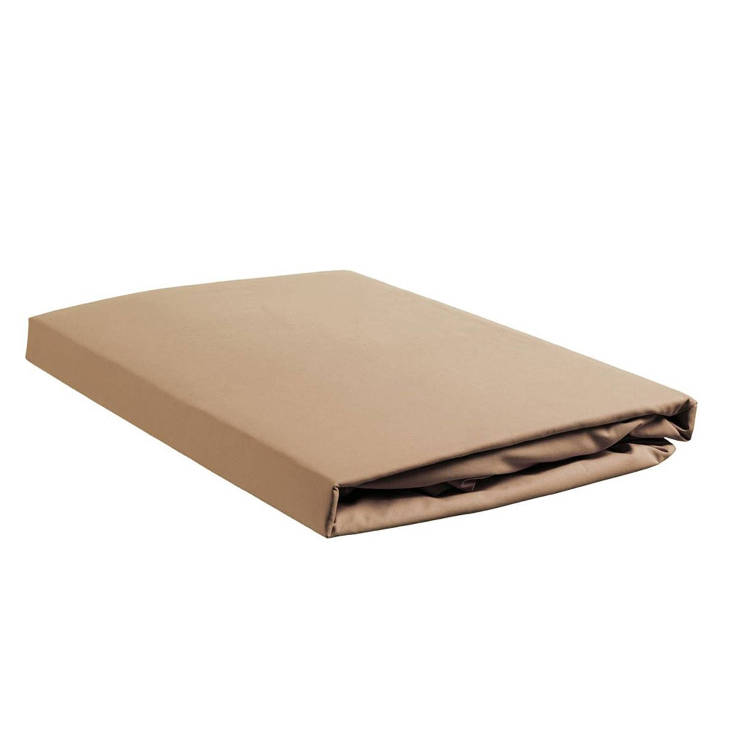 AMBIANTE Hoeslaken Katoen Khaki-lits-jumeaux (200x200 Cm) - Beige