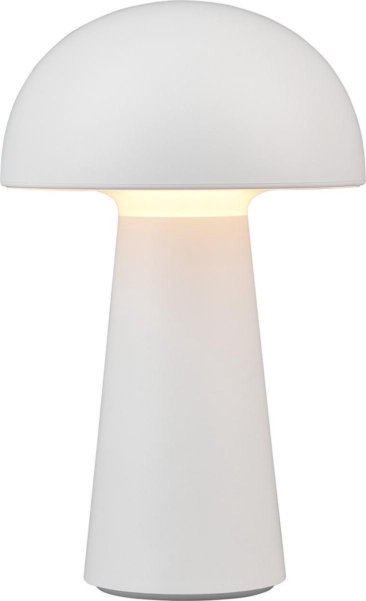 BES LED Led Tafellamp - Trion Lenio - 2w - Warm 3000k - Usb Oplaadbaar - Rond - Mat - Kunststof - Wit