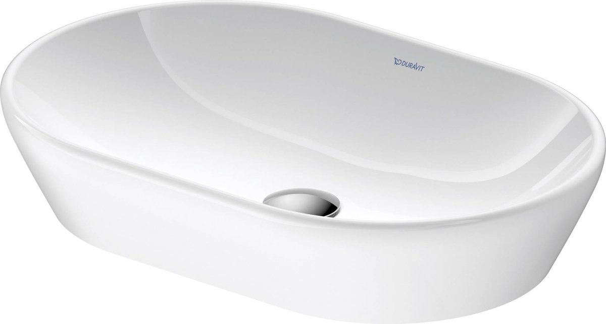 Duravit D-Neo opzetwastafel 60x40x12.5cm zonder kraangat met Wondergliss keramiek 23726000701 - Wit